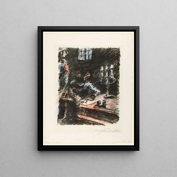 Lovis Corinth - Torgau Der Knig schreibt auf den Stufen des Altars.webp
