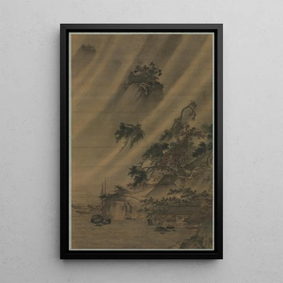 Lu Wenying - River Village in a Rainstorm.webp