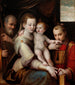 La Sainte Famille et saint Étienne - Luca Longhi — widok dzieła