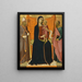 La Vierge à l'Enfant avec saint Nicolas et saint Paul - Luca di Tommè — oprawiony obraz na ścianie