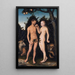 Adam i Ewa w raju Upadek - Lucas Cranach starszy — oprawiony obraz na ścianie