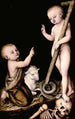 adoracji Dzieciątka Jezus przez Świętego Jana Chrzciciela - Lucas Cranach Starszy — widok dzieła