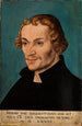 Portret reformatora Filipa Melanchtona - Lucas Cranach Starszy — oprawiony obraz na ścianie