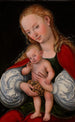 Pusty z Dzieciątkiem i winogronami - Lucas Cranach Starszy — widok dzieła