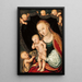 Matka Boska z Dzieciątkiem i młodym Świętym Janem Chrzcicielem - Lucas Cranach starszy — oprawiony obraz na ścianie