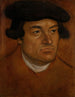 Portret mężczyzny z czarnym kapeluszem - Lucas Cranach Starszy — widok dzieła