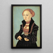 Portret elektorki Sibylle z Saksonii 1510-1569 - Lucas Cranach starszy — oprawiony obraz na ścianie