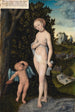Wenus z unoszącym się Kupidynem z miodem - Lucas Cranach Starszy — widok dzieła