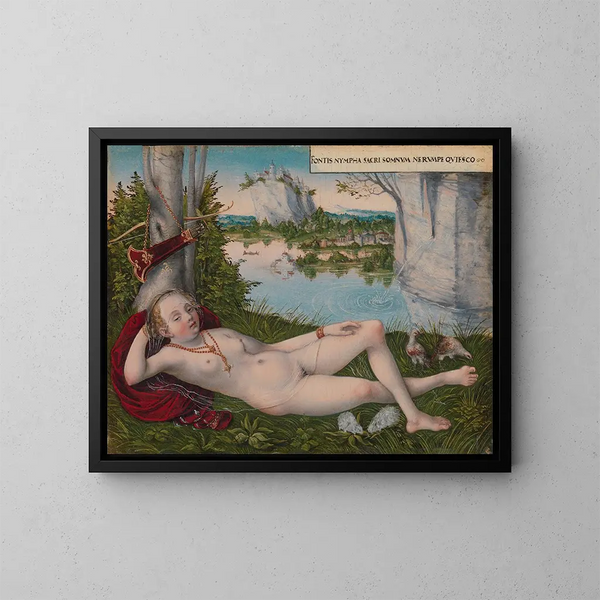 Nymphe du Printemps - Lucas Cranach le Jeune — oprawiony obraz na ścianie