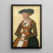 Portret damy - Lucas Cranach młodszy — oprawiony obraz na ścianie
