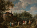 Scena w parku - Lucas van Uden — widok dzieła