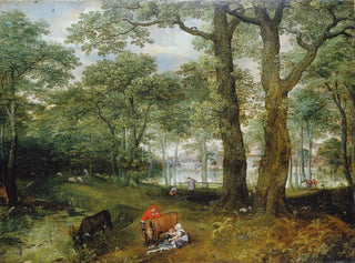 Lucas van Valckenborch - Animals Grazing beneath Trees.webp