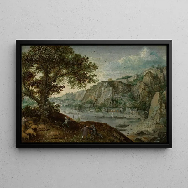 Lucas van Valckenborch - Huy viewed from Ahin.webp