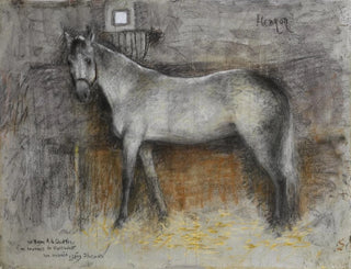 Hébron w stajni - Lucien Lévy-Dhurmer — widok dzieła