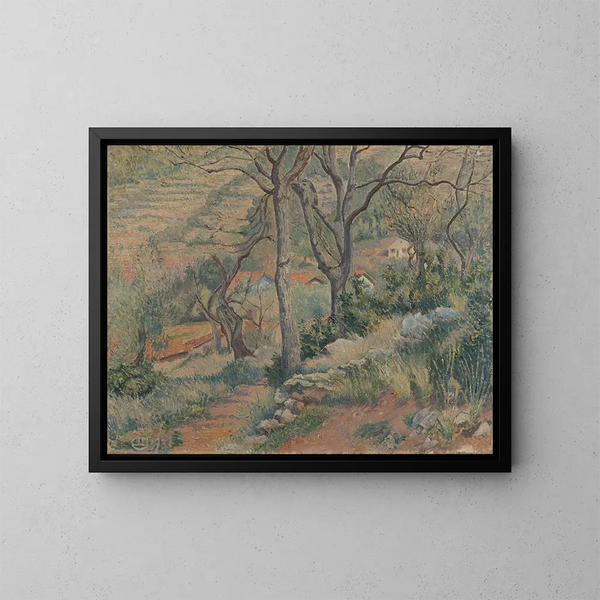 Fin du village Dardennes - Lucien Pissarro — oprawiony obraz na ścianie