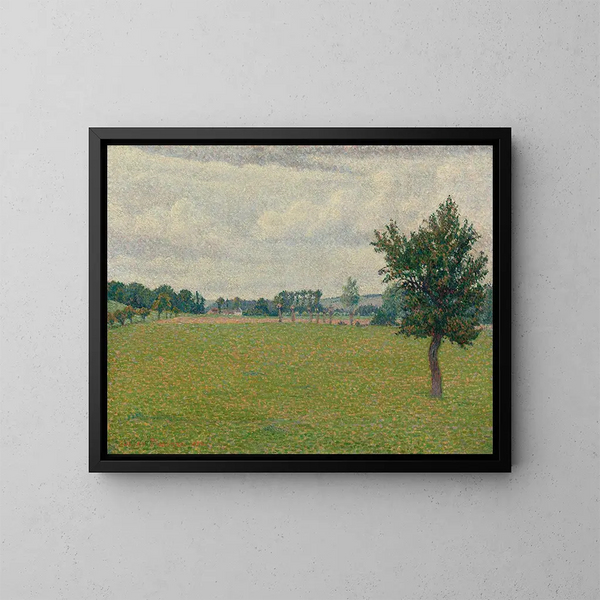 Prairie de Thierceville - Lucien Pissarro — oprawiony obraz na ścianie