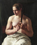 Kobieta czesząca włosy - Ludvig August Smith — widok dzieła