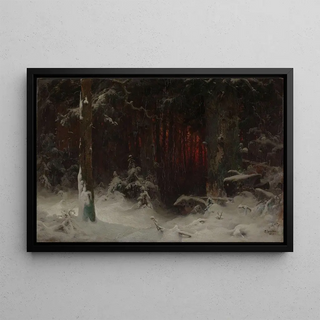 Ludvig Munthe - Wooded Landscape in Snow.webp