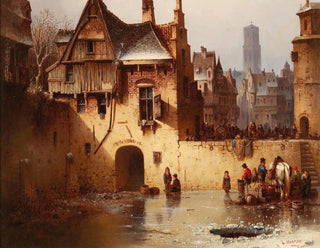 Ludwig Hermann - View of a City in Winter.webp