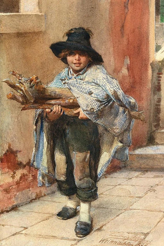 Ludwig Johann Passini - Collecting brushwood for Christmas.webp