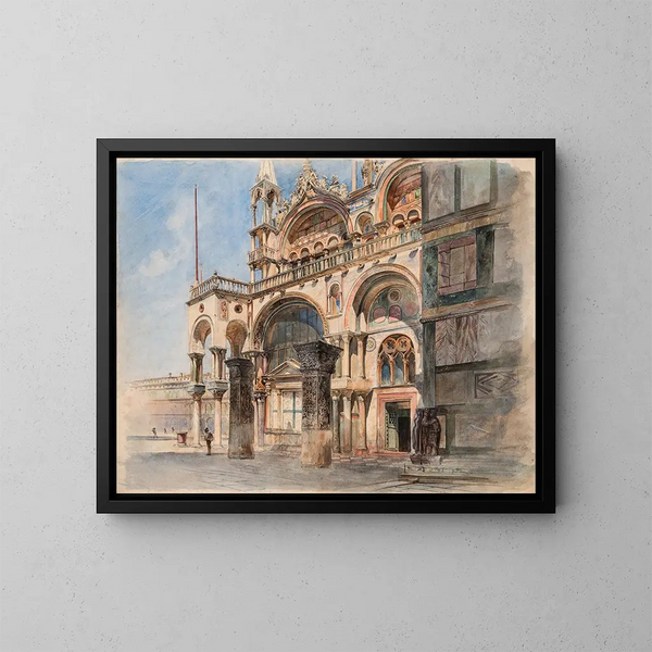 La basilique Saint-Marc à Venise - Ludwig Johann Passini — oprawiony obraz na ścianie
