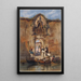 Mnichów kupujących ryby przed bramą Madonna della Misericordia - Ludwig Johann Passini — oprawiony obraz na ścianie
