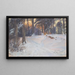 Bois d'hiver - Ludwig Julius Christian Dettmann — oprawiony obraz na ścianie