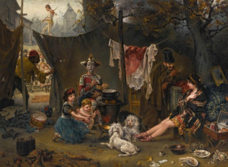 Za kulisami - Ludwig Knaus — widok dzieła