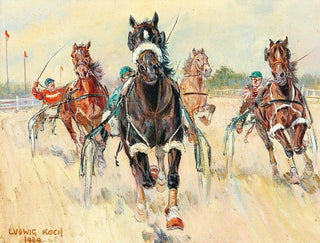 Ludwig Koch - Trotting Races in the Krieau.webp