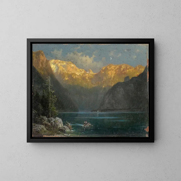 Atmosfera nad Königssee - Ludwig Sckell — oprawiony obraz na ścianie