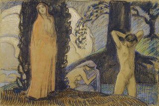 Ludwig von Hofmann - Zwei Frauen und ein Jngling im Bade.webp
