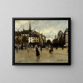 Luigi Loir - Le boulevard du Palais vu de la place SaintMichel.webp