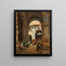 Rzym scena w kościele Santa Maria del Popolo w tle galeria organowa z herbami Giulio II della Rovere - Luigi Marchesi — oprawiony obraz na ścianie