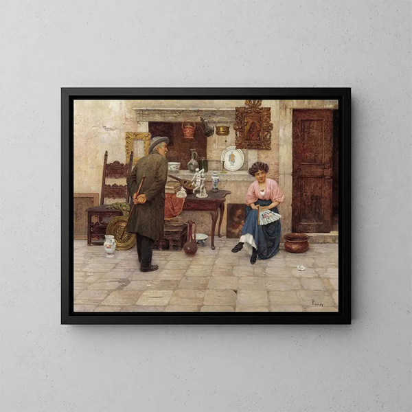 Le passionné d'art - Luigi Pastega — oprawiony obraz na ścianie