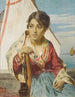 Młoda włoska rybaczka - Luigi da Rios — widok dzieła