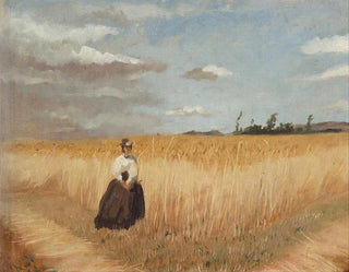 Luis Astete y Concha - Woman in wheat field.webp