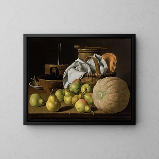 Luis Melndez - Still Life with Melon and Pears.webp