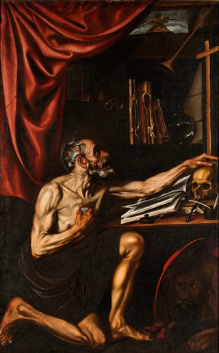 Luis Tristn - St Jerome Doing Penance in his Study.webp