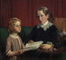 Mademoiselle Annette Hage 1814-1857 pokazuje swojemu siostrzeńcowi Hother Hage 1849-1904 książkę o roślinach - Wilhelm Marstrand — widok dzieła