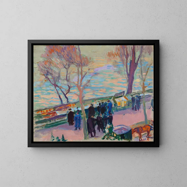 Bords de la Seine - Magnus Enckell — oprawiony obraz na ścianie
