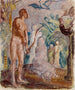szkic ptaka rajskiego - Magnus Enckell — widok dzieła