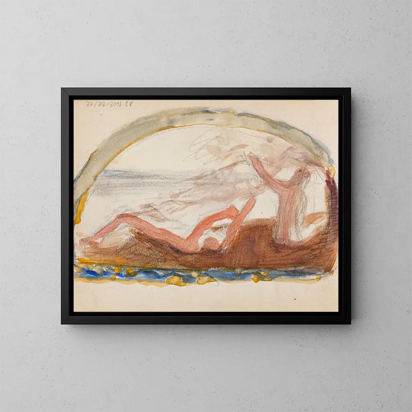 szkicowy do dzieła Złoty Wiek - Magnus Enckell — oprawiony obraz na ścianie