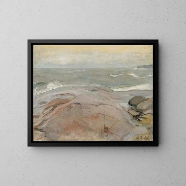 pejzażu morskiego z wyspy Suursaari - Magnus Enckell — oprawiony obraz na ścianie