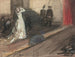 Scena teatralna: Ida Aalberg w roli Marii Stuart - Magnus Enckell — widok dzieła