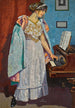 Zina Ogilvie, żony artysty przy pianinie - Malcolm Drummond — widok dzieła