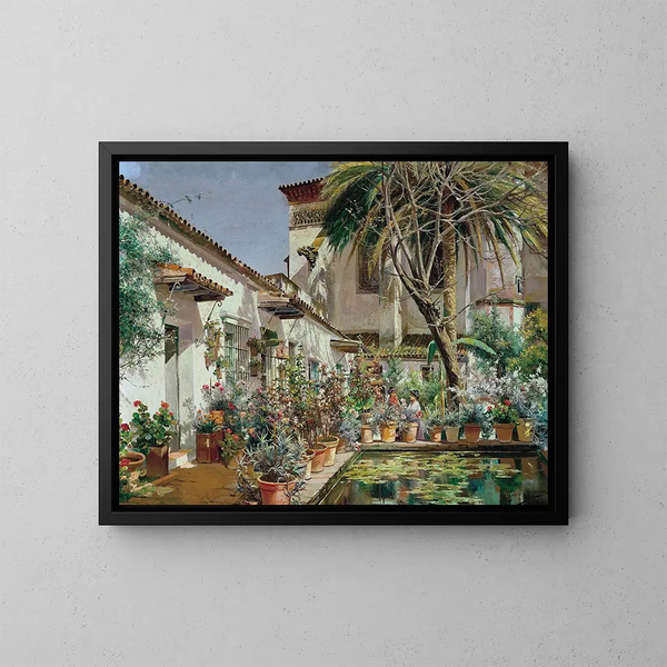 Premier atrium du couvent de Santa Paula à Séville - Manuel García y Rodríguez — oprawiony obraz na ścianie