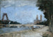 La Tour Eiffel en construction vue du quai de la Conférence - Marc Marie Georges Mouclier — widok dzieła