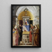 Matka Boska z Dzieciątkiem z świętymi Katarzyną, Franciszkiem z Asyżu, Janem Chrzcicielem, Janem Ewangelistą, Antonim z Padwy i Marią Magdaleną - Marcello Fogolino — oprawiony obraz na ścianie