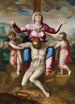 La Pietà z dwoma aniołami - Marcello Venusti — oprawiony obraz na ścianie