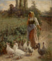 La gardeuse d'oies Picardie France - Margaret A. Rudisill — widok dzieła